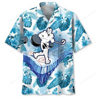 Hockey White Hawaiian Shirt | Newhawaiianshirts UK