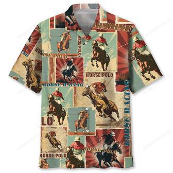 Horse Polo Sport Retro Magazine Hawaiian Shirt | Newhawaiianshirts AU