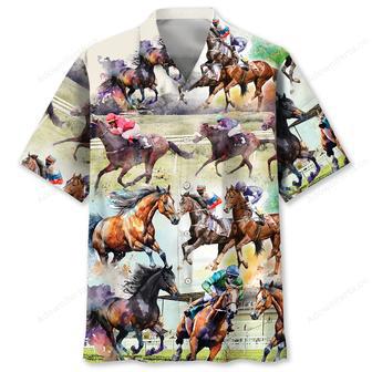 Horse Racing Hawaiian Shirt | Newhawaiianshirts UK