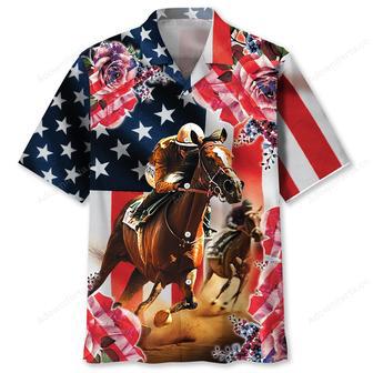 Horse Racing Rose Hawaiian Shirt | Newhawaiianshirts UK