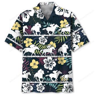 Horse Racing Tropical Hawaiian Shirt | Newhawaiianshirts DE