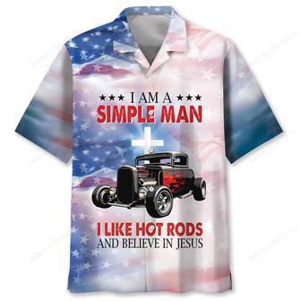 I Like Hot Rods And Believe In Jesus Hawaiian Shirt | Newhawaiianshirts UK