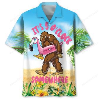 It's 5 O'clock Somewhere Bigfoot Hawaiian Shirt | Newhawaiianshirts