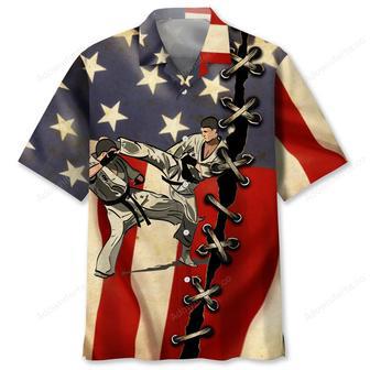 karate america flag hawaiian shirt | Newhawaiianshirts UK