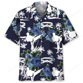 Karate Blue Nature Hawaiian Shirt | Newhawaiianshirts UK