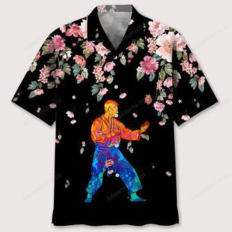 karate watercolors flower hawaiian shirt | Newhawaiianshirts