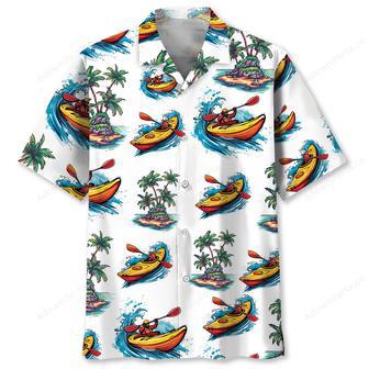 Kayaking Tropical Palm Tree Hawaiian Shirt | Newhawaiianshirts CA