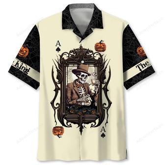 King Pumpkin Card Halloween Hawaiian Shirt | Newhawaiianshirts