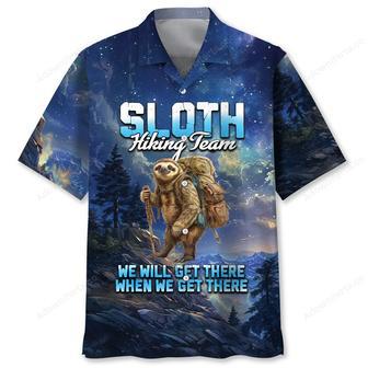 Lazy Sloth Hiking Team Hawaiian Shirt | Newhawaiianshirts AU