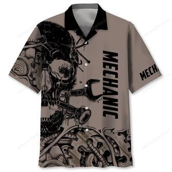 Mechanic Skull Hawaiian Shirt | Newhawaiianshirts AU