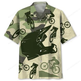 Mountain Bike Helmet Camo Hawaiian Shirt | Newhawaiianshirts UK