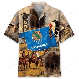 Native Oklahoma Proud Hawaiian Shirt | Newhawaiianshirts CA