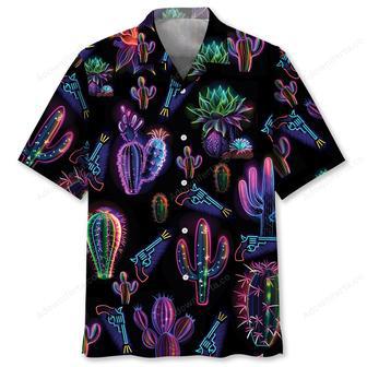 Neon Cactus Black Hawaiian Shirt | Newhawaiianshirts UK