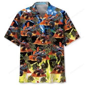 Neon Monster Truck Hawaiian Shirt | Newhawaiianshirts UK