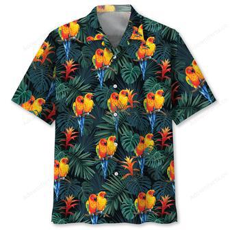 Parrot Dark Green Tropical Hawaiian Shirt | Newhawaiianshirts DE