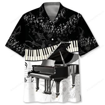 Piano Black & White Hawaiian Shirt | Newhawaiianshirts UK