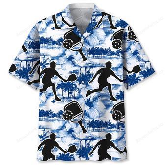 Pickleball Blue Nature Hawaiian Shirt | Newhawaiianshirts CA