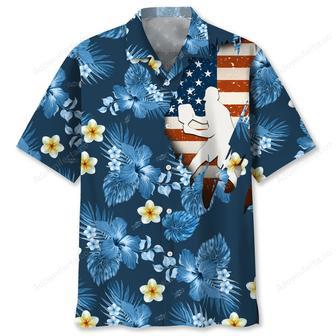 pickleball usa blue tropical hawaiian shirt | Newhawaiianshirts