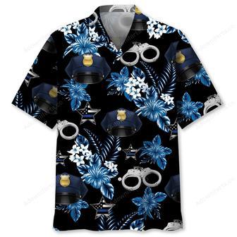 Police Blue Hawaiian Shirt | Newhawaiianshirts UK