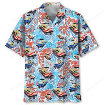 Pontoon American Flag Hawaiian Shirt | Newhawaiianshirts UK