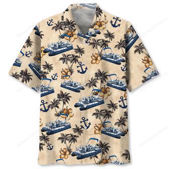 Pontoon Palm Tree Hawaiian Shirt | Newhawaiianshirts CA