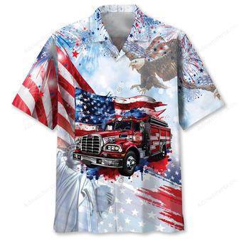 Proud Fire Truck Hawaiian Shirt | Newhawaiianshirts