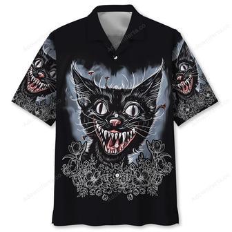 Psycho Black Cat Hawaiian Shirt | Newhawaiianshirts UK