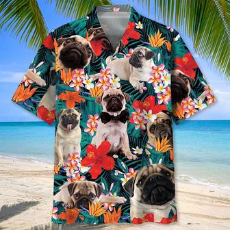 Pug Floral Hawaiian Shirt | Newhawaiianshirts AU