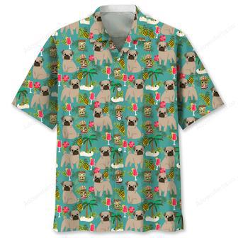 Pug Hawaiian Beach Hawaiian Shirt | Newhawaiianshirts UK