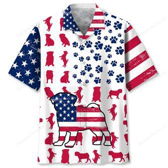 pug usa flag hawaiian shirt | Newhawaiianshirts UK