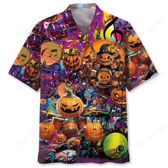 Pumpkin Drummer Halloween Hawaiian Shirt | Newhawaiianshirts AU