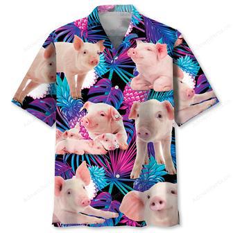 Purple Tropical Pig Hawaiian Shirt | Newhawaiianshirts DE