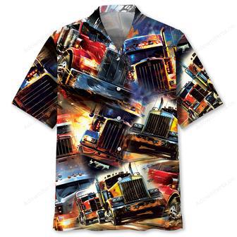 Racing Trucker Art Hawaiian Shirt | Newhawaiianshirts UK