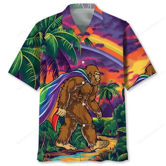 Rainbow Bigfoot Hawaiian Shirt | Newhawaiianshirts UK