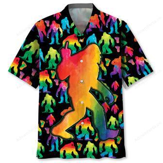 Rainbow Bigfoot Party Hawaiian Shirt | Newhawaiianshirts CA