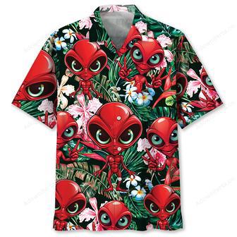 Red Alien Hawaiian Shirt | Newhawaiianshirts UK