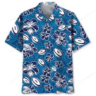 Rugby Tropical Blue Hawaiian Shirt | Newhawaiianshirts UK