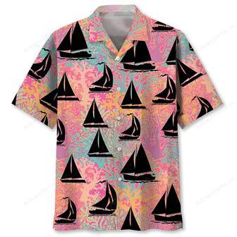 Sailboat Coral Hawaiian Shirt | Newhawaiianshirts UK