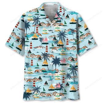 Sailboat Tropical Hawaiian Shirt | Newhawaiianshirts CA