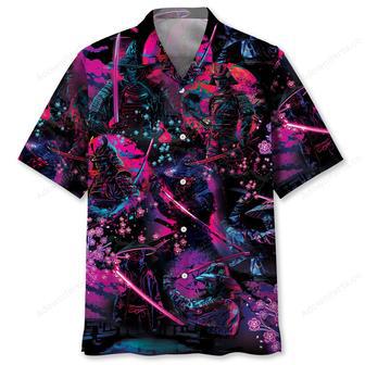 Samurai Neon Art Hawaiian Shirt | Newhawaiianshirts UK