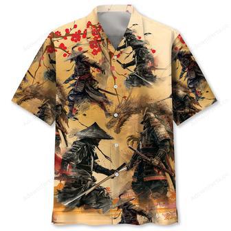 Samurai Under The Moonlight Hawaiian Shirt | Newhawaiianshirts UK