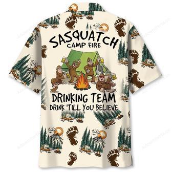 Sasquatch Camp Fire Drinking Team Hawaiian Shirt | Newhawaiianshirts UK