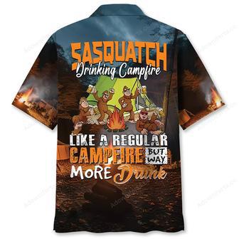 Sasquatch Drinking Campfire Like A Regular Campfire But Way More Drunk Hawaiian Shirt | Newhawaiianshirts AU