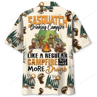 Sasquatch Drinking Campfire Like A Regular Campfire But Way More Drunk Hawaiian Shirt | Newhawaiianshirts DE