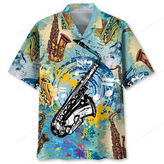 Saxophone Color Hawaiian Shirt | Newhawaiianshirts UK