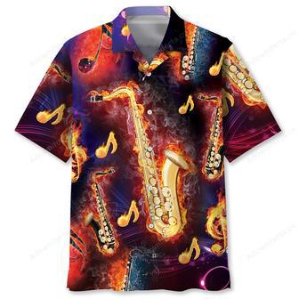 Saxophone Colorful Hawaiian Shirt | Newhawaiianshirts UK