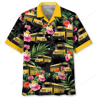 School Bus Nature Hawaiian Shirt | Newhawaiianshirts UK