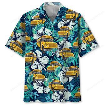 School Bus Tropical Hawaiian Shirt | Newhawaiianshirts