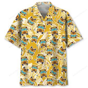 School Bus Tropical Hawaiian Shirt | Newhawaiianshirts UK