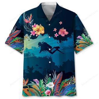 Scuba Diving Beach Tropical Hawaiian Shirt | Newhawaiianshirts CA